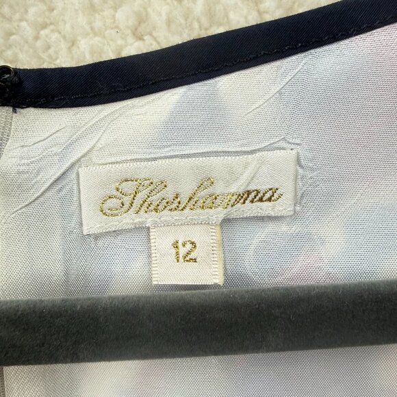 Shoshanna Round neck sleeveless Floral Dress Size 12 Cotton silk blend - Picture 7 of 11